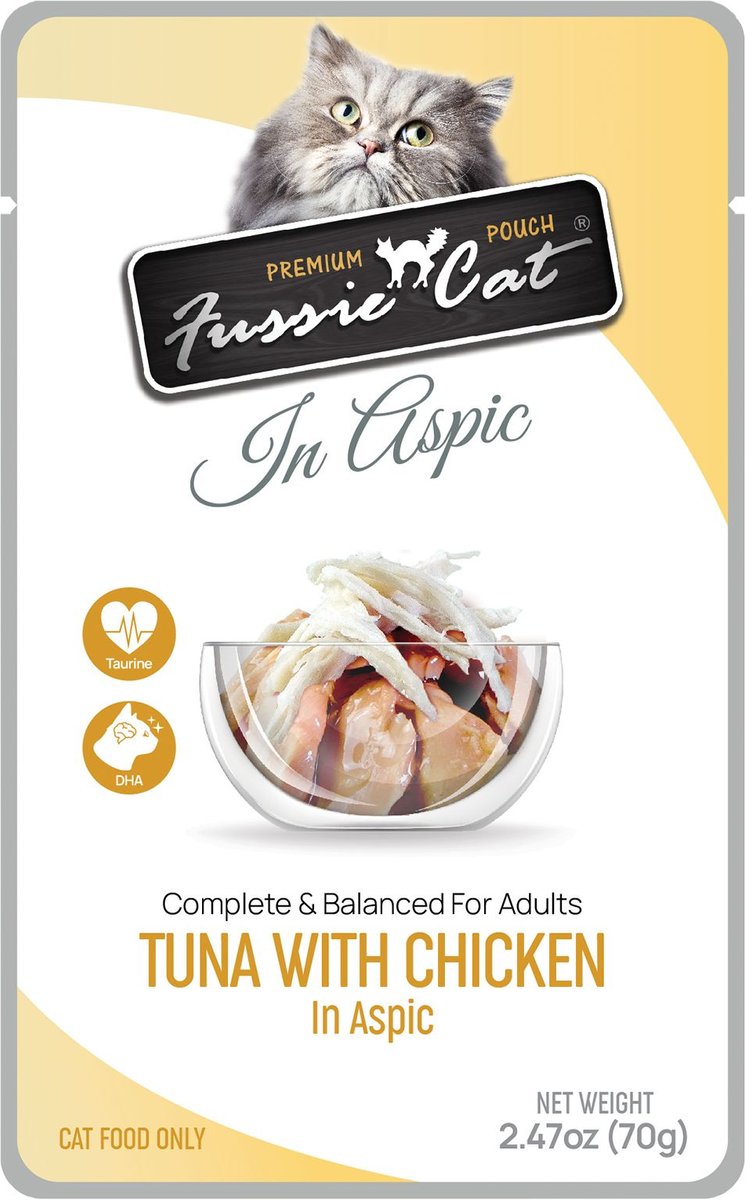 Fussie Cat Tuna & Chicken in Aspic Pouch 2.47 oz