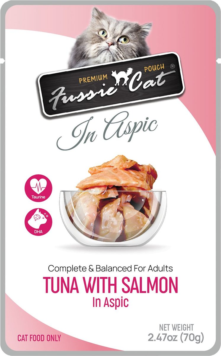 Fussie Cat Tuna & Salmon in Aspic Pouch 2.47 oz