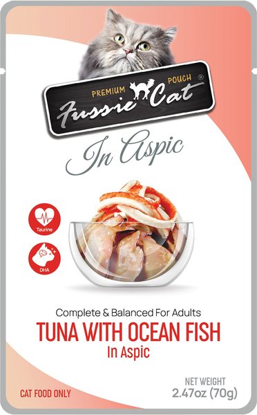 Fussie Cat Tuna & Oceanfish in Aspic Pouch 2.47 oz