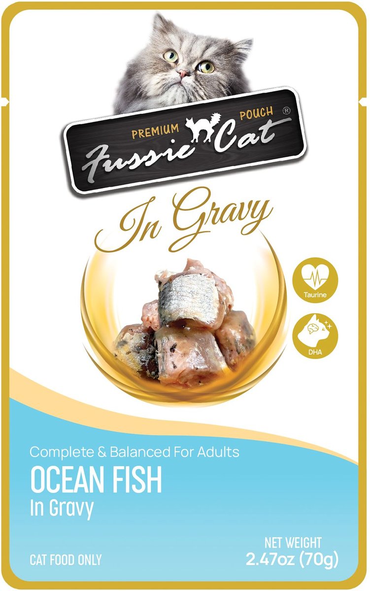 Fussie Cat Oceanfish & Gravy Pouch 2.47 oz