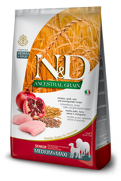 Farmina N&D Ancestral Grains Chicken Medium/Maxi Senior Dog Food