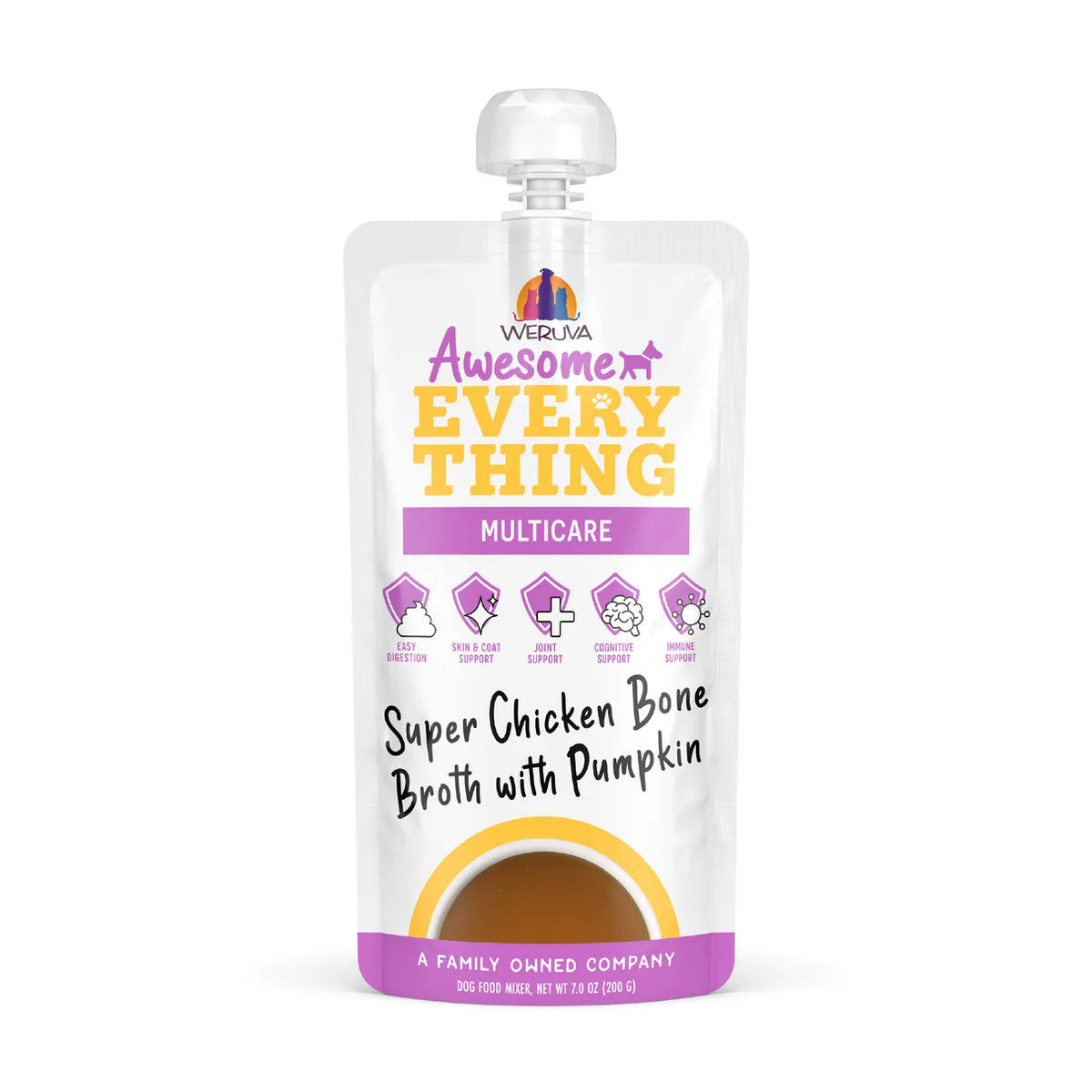 Weruva Awesome Everything Super Chicken Bone Broth with Pumpkin 7oz