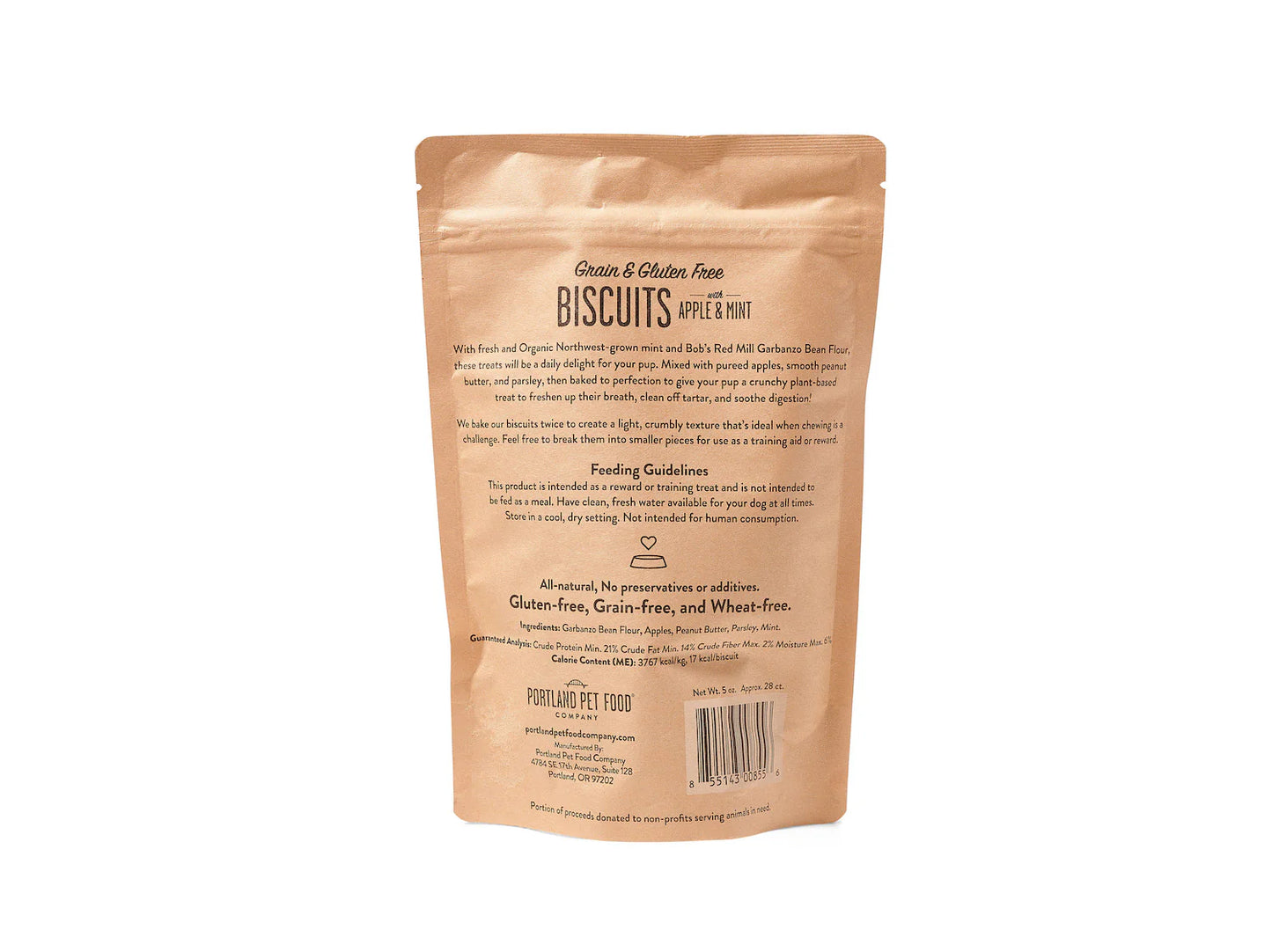 Portland Pet Food Apple & Mint Biscuits 5oz