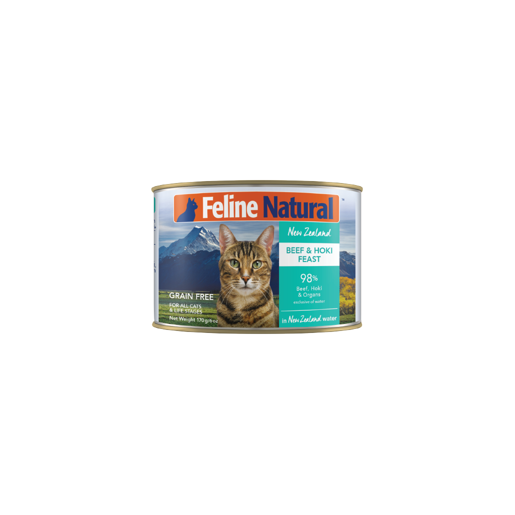 Feline Natural Beef & Hoki Canned Cat Food 6 oz