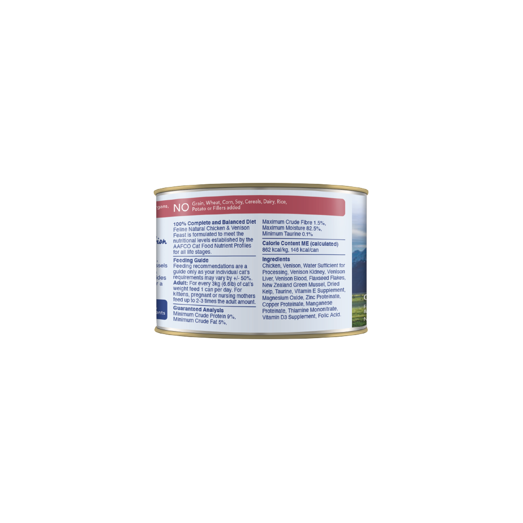 Feline Natural Chicken & Venison Feast Canned Cat Food 6 oz