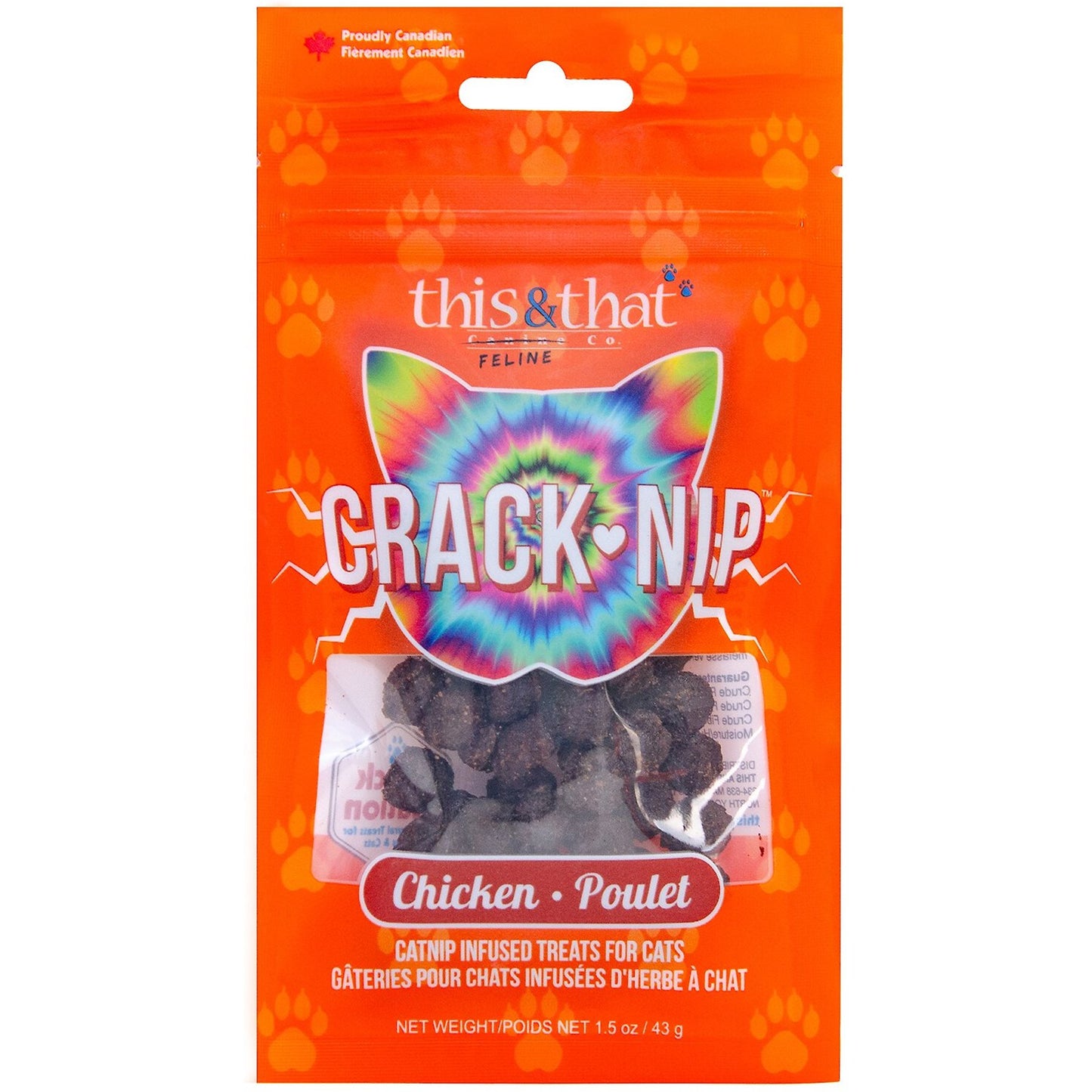 This & That Canine Co Cracknip Catnip Infused Chicken Cat Treats 1.5oz
