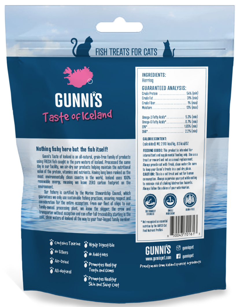 Gunni's Pet Whole Herring 1.5 oz