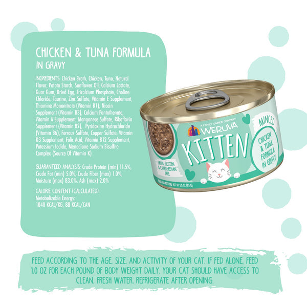Weruva Kitten Chicken & Tuna in Gravy 3 oz