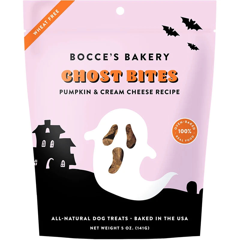 Bocce's Bakery Halloween Ghost Bites 5 Oz Bag