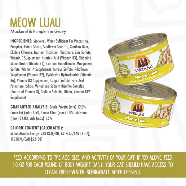 Weruva Meow Luau Canned Cat Food 5.5-oz