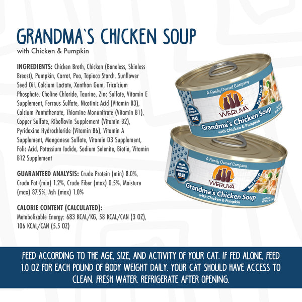 Weruva Grandma's Chicken Soup Canned Cat Food 5.5-oz