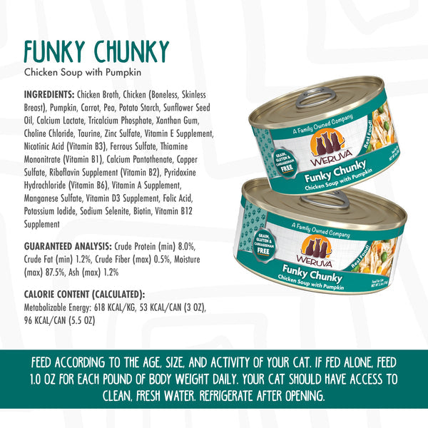 Weruva Funky Chunky Canned Cat Food 5.5-oz