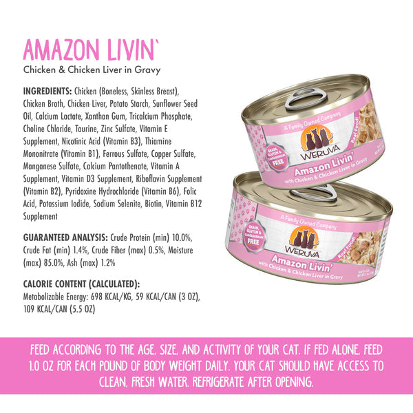 Weruva Amazon Livin' Canned Cat Food 5.5-oz