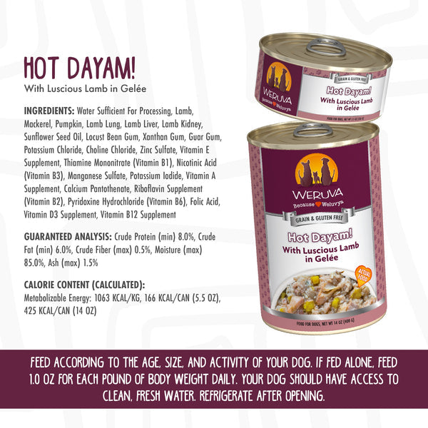 Weruva Hot Dayam Canned Dog Food 14-oz