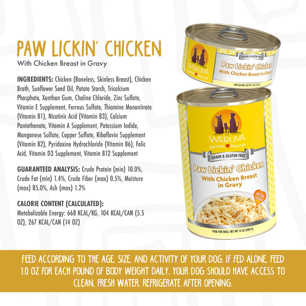Weruva Paw Lickin' Chicken Canned Dog Food 14-oz