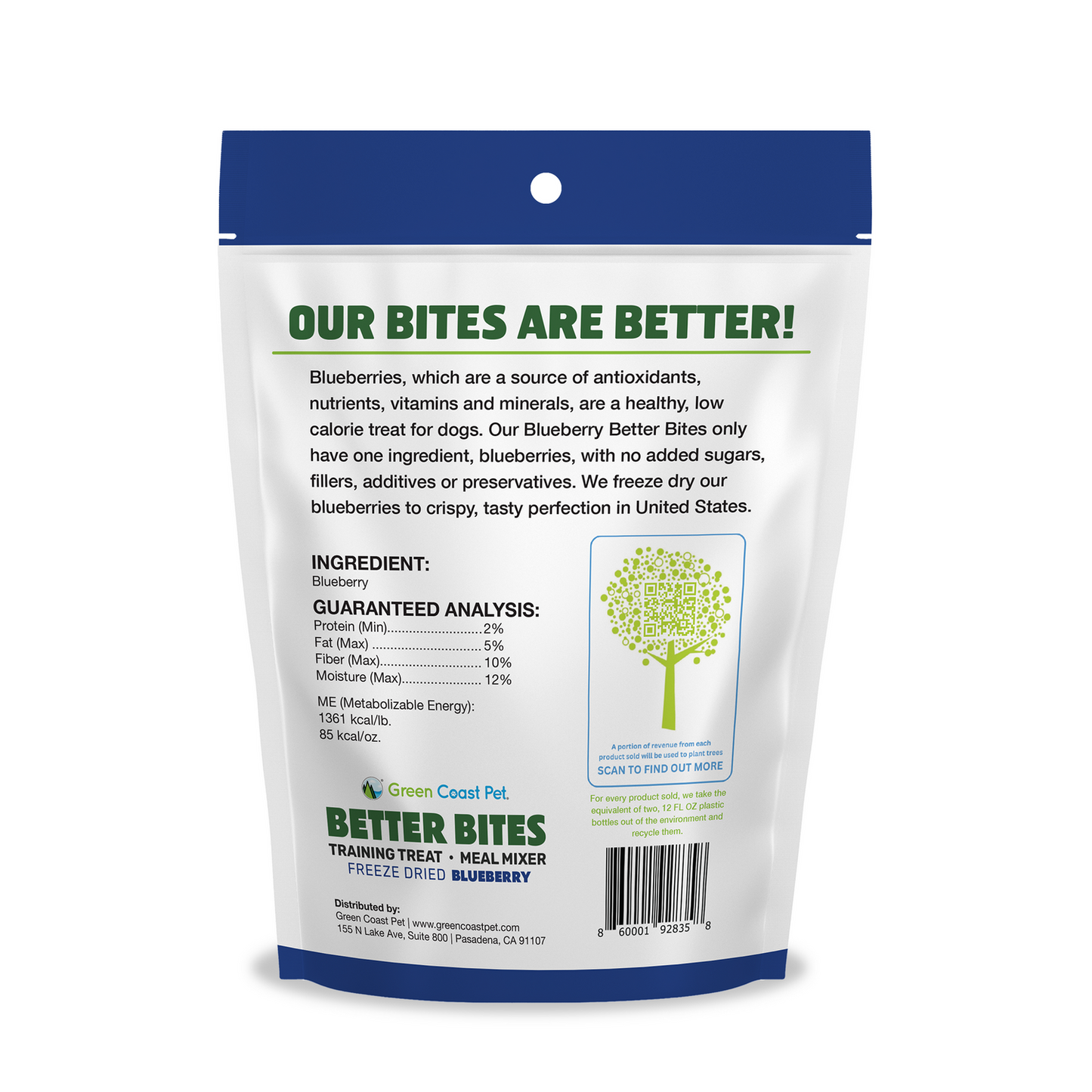 Green Coast Pets Better Bites Blueberry 1oz