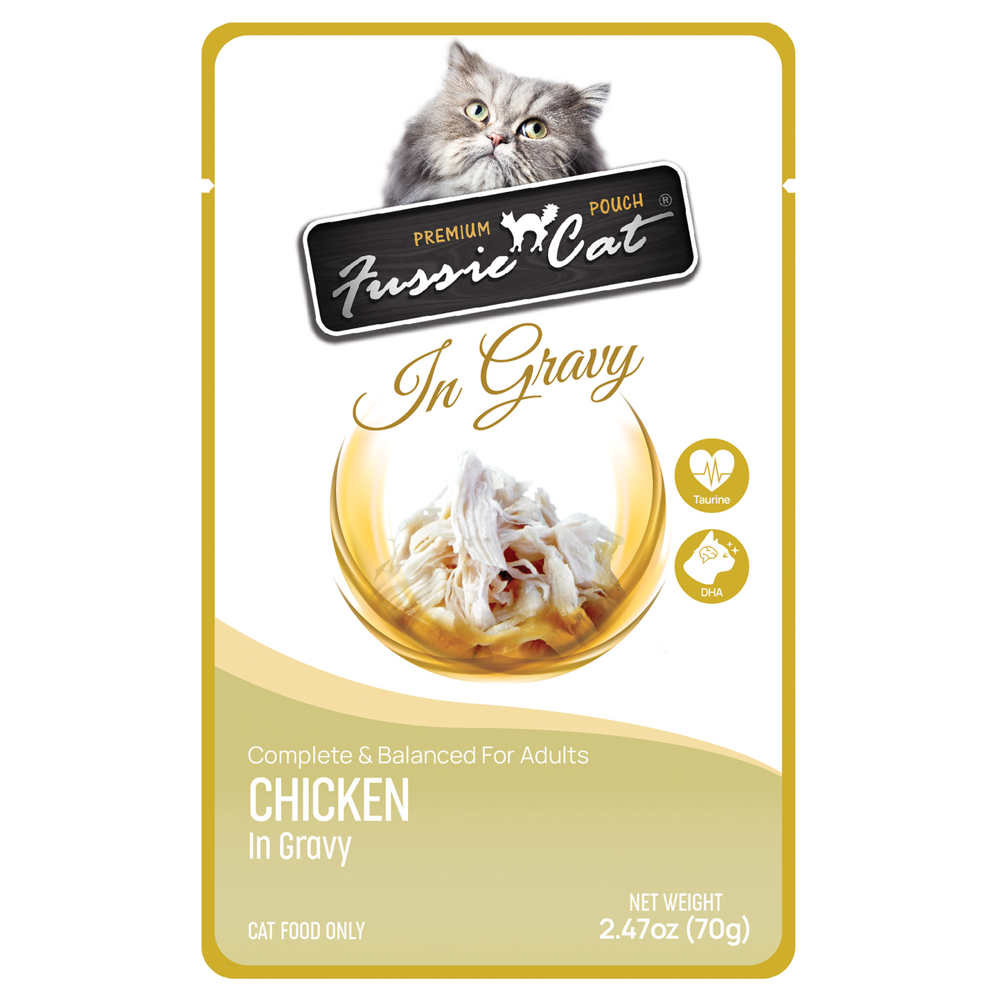 Fussie Cat Chicken in Gravy Pouch 2.47 oz