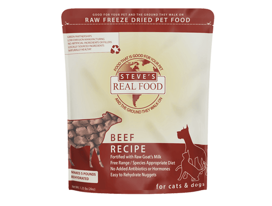 Steve's Real Food Freeze Dried Raw Nuggets Beef Recipe 1.25lb