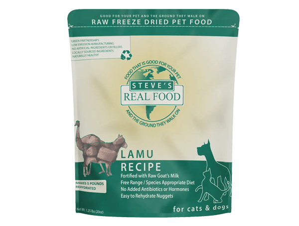 Steve's Real Food Freeze Dried Raw Nuggets Lamu Recipe 1.25lb