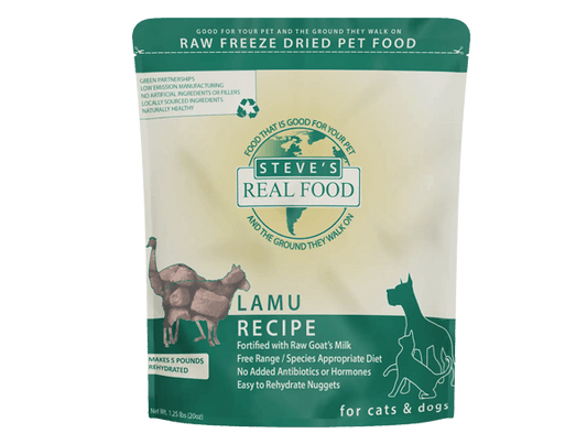 Steve's Real Food Freeze Dried Raw Nuggets Lamu Recipe 1.25lb