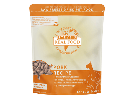 Steve's Real Food Freeze Dried Raw Nuggets Pork Recipe 1.25lb