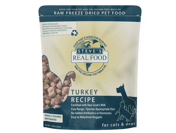 Steve's Real Food Freeze Dried Raw Nuggets Turkey Recipe 1.25lb