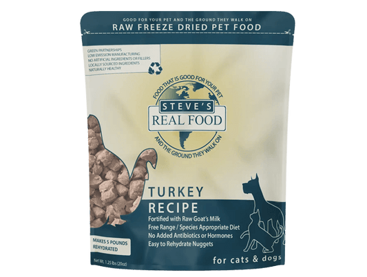 Steve's Real Food Freeze Dried Raw Nuggets Turkey Recipe 1.25lb