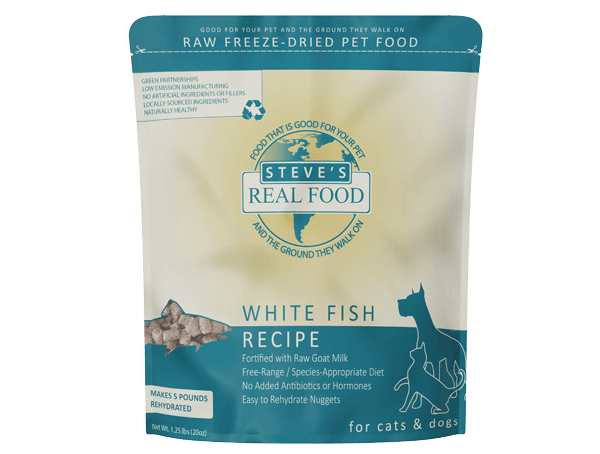 Steve's Real Food Freeze Dried Raw Nuggets White Fish Recipe 1.25lb