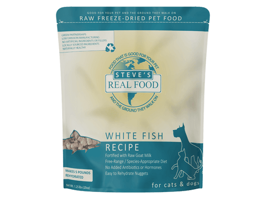 Steve's Real Food Freeze Dried Raw Nuggets White Fish Recipe 1.25lb