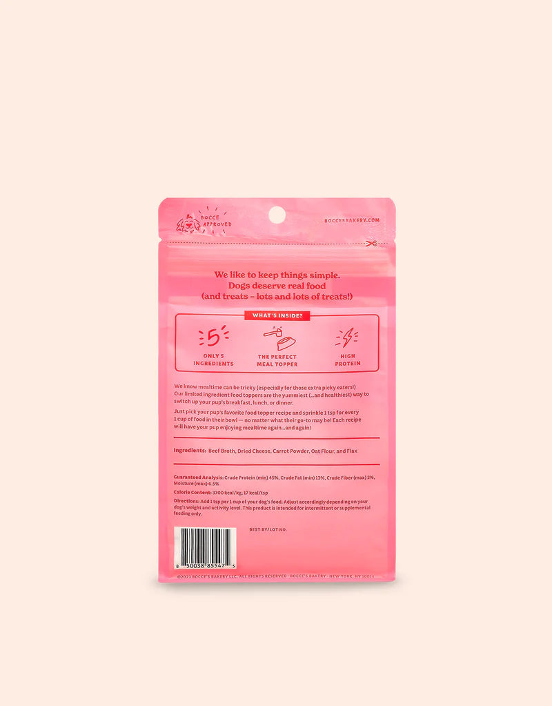 Bocce's Bakery Food Toppers Beef & Cheese Recipe 8oz