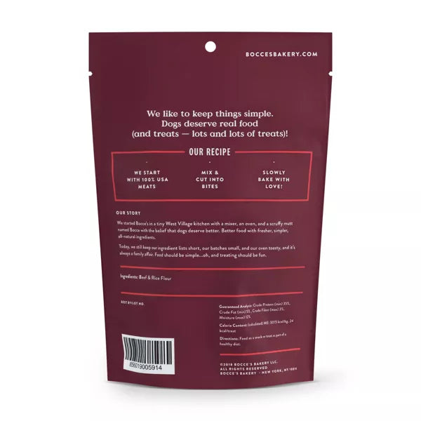 Bocce's Bakery Beef Protein Bones Dog Treats - 5oz