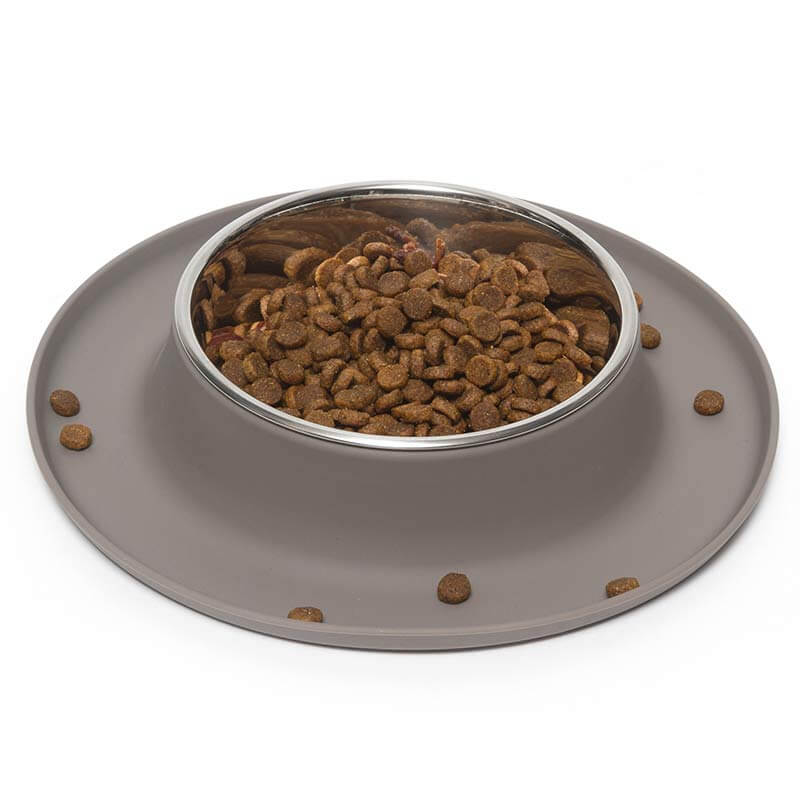 Messy Mutts Silicon Feeder with Stainless Steel Dog Bowl