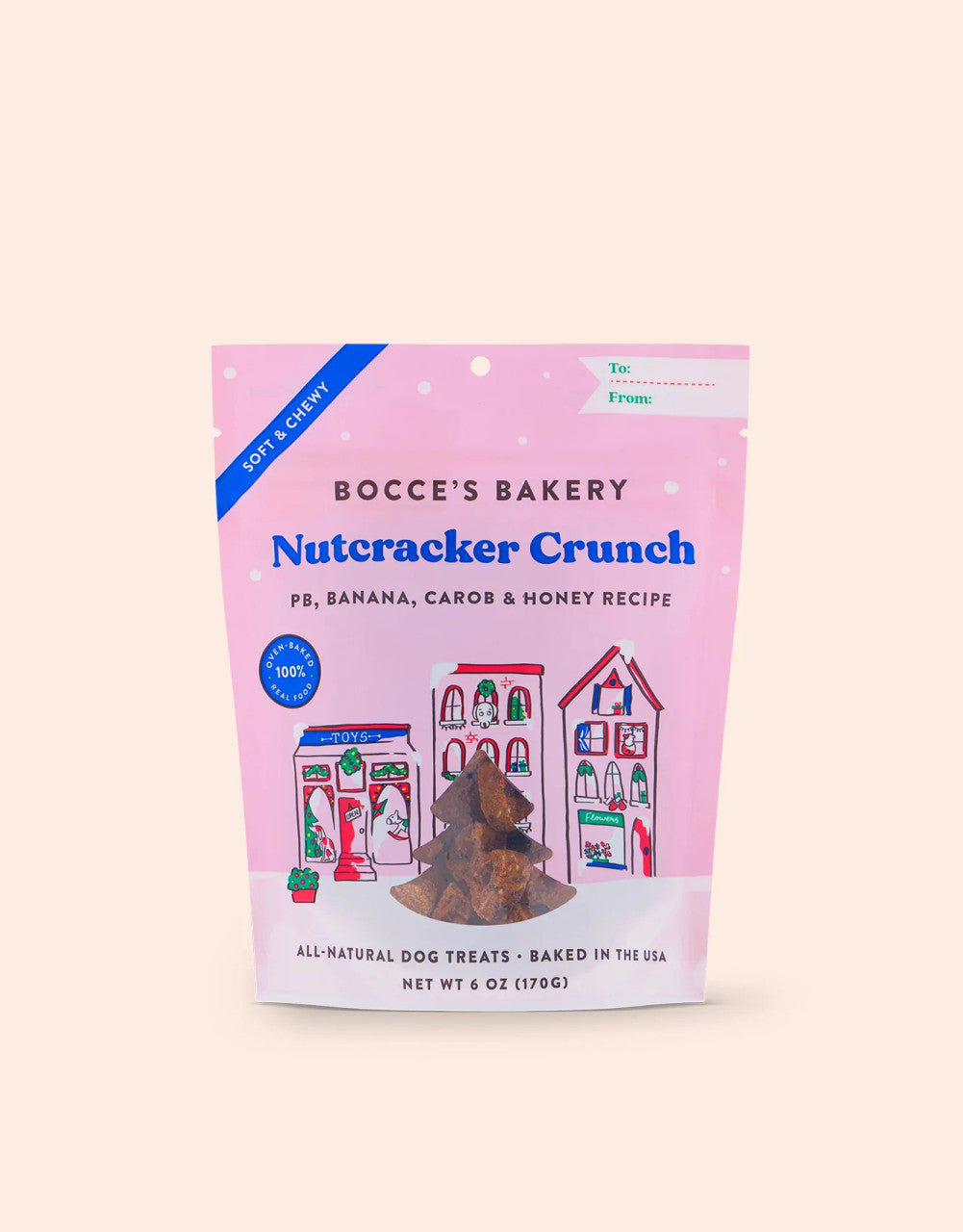 Bocce's Bakery Holiday Nutcracker Crunch 6 Oz Bag