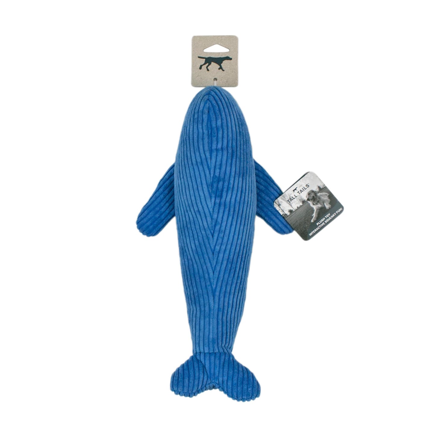 Tall Tails Whale with Squeaker Dog Toy 12-in