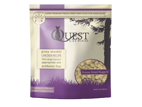 Steve's Real Food Quest Freeze Dried Nuggets Cat Food Chicken Recipe 10oz