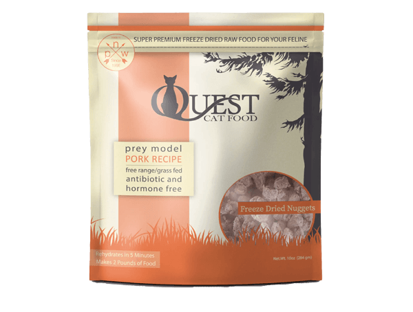 Steve's Real Food Quest Freeze Dried Raw Nuggets Cat Food Pork Recipe 10oz