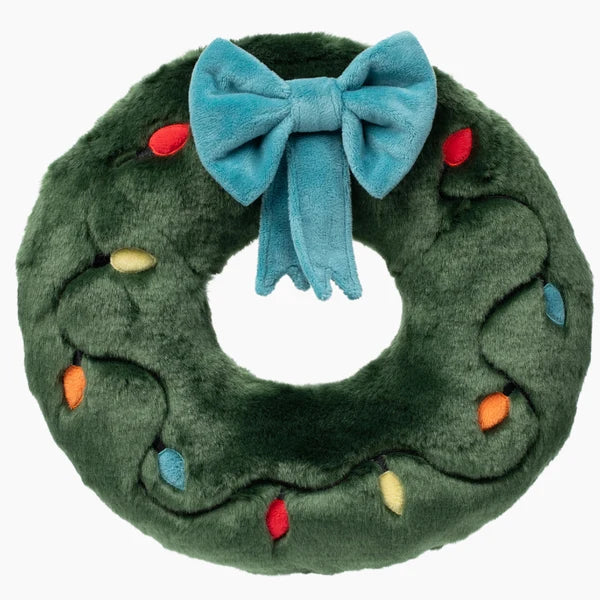 Fluff & Tuff Holiday Retro Wreath Large Dog Toy