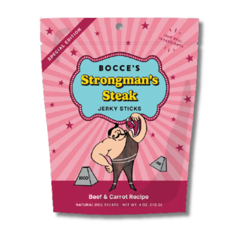 Bocce's Circus Collection Strongman's Steak Jerky Sticks 4oz