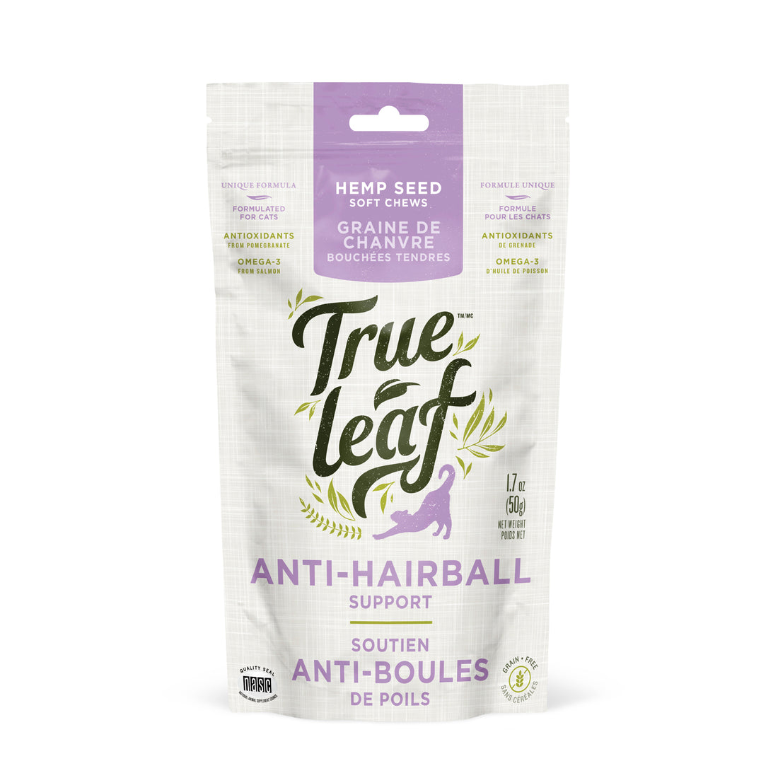 True Leaf Anti-hairball Hemp Seed Support For Cats