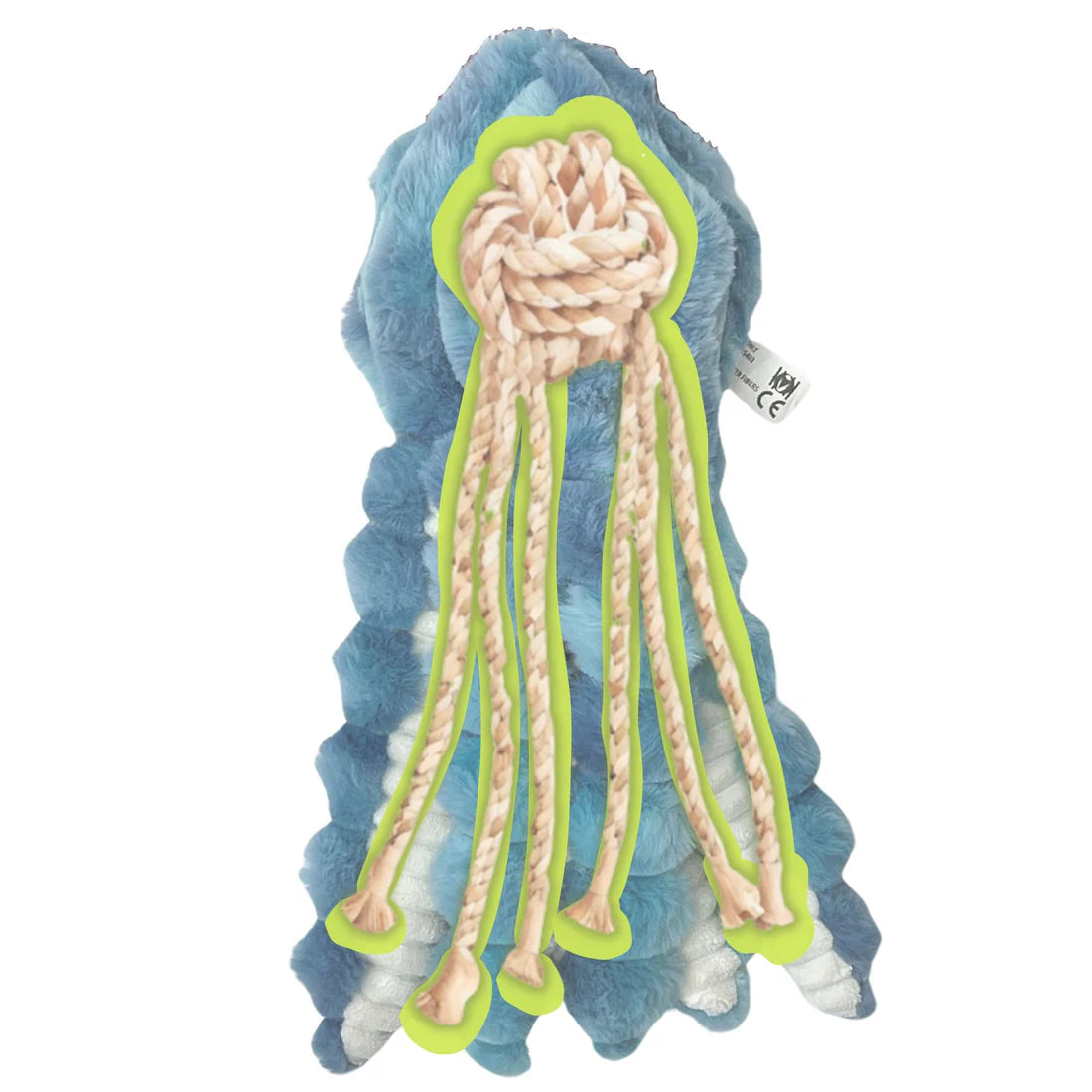 HuggleHounds X-Brace Calamaro Squid- Stuffing Free & Squeaker free!