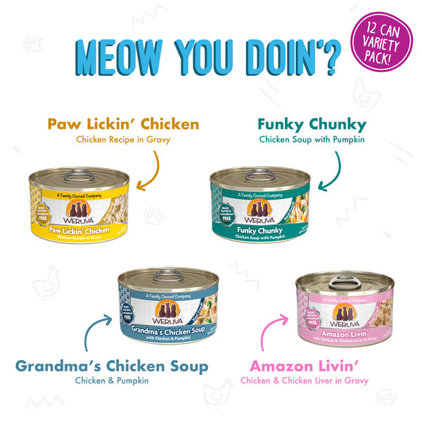 Weruva Cat 3 Oz Meow You Doin' Variety