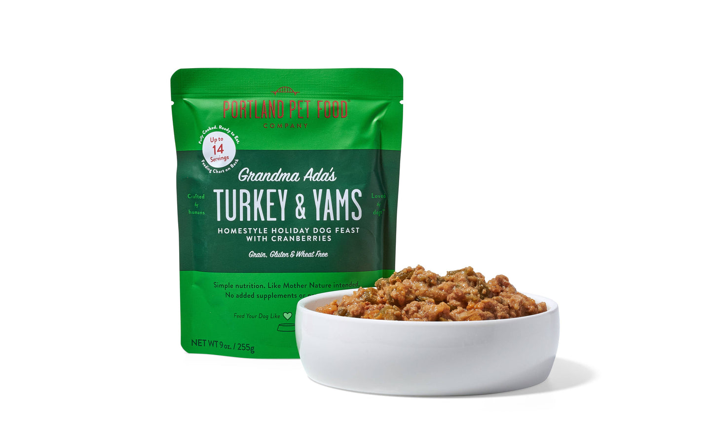 Portland Pet Food Company Grandma Ada's Turkey and Yams Homestyle Dog Meal