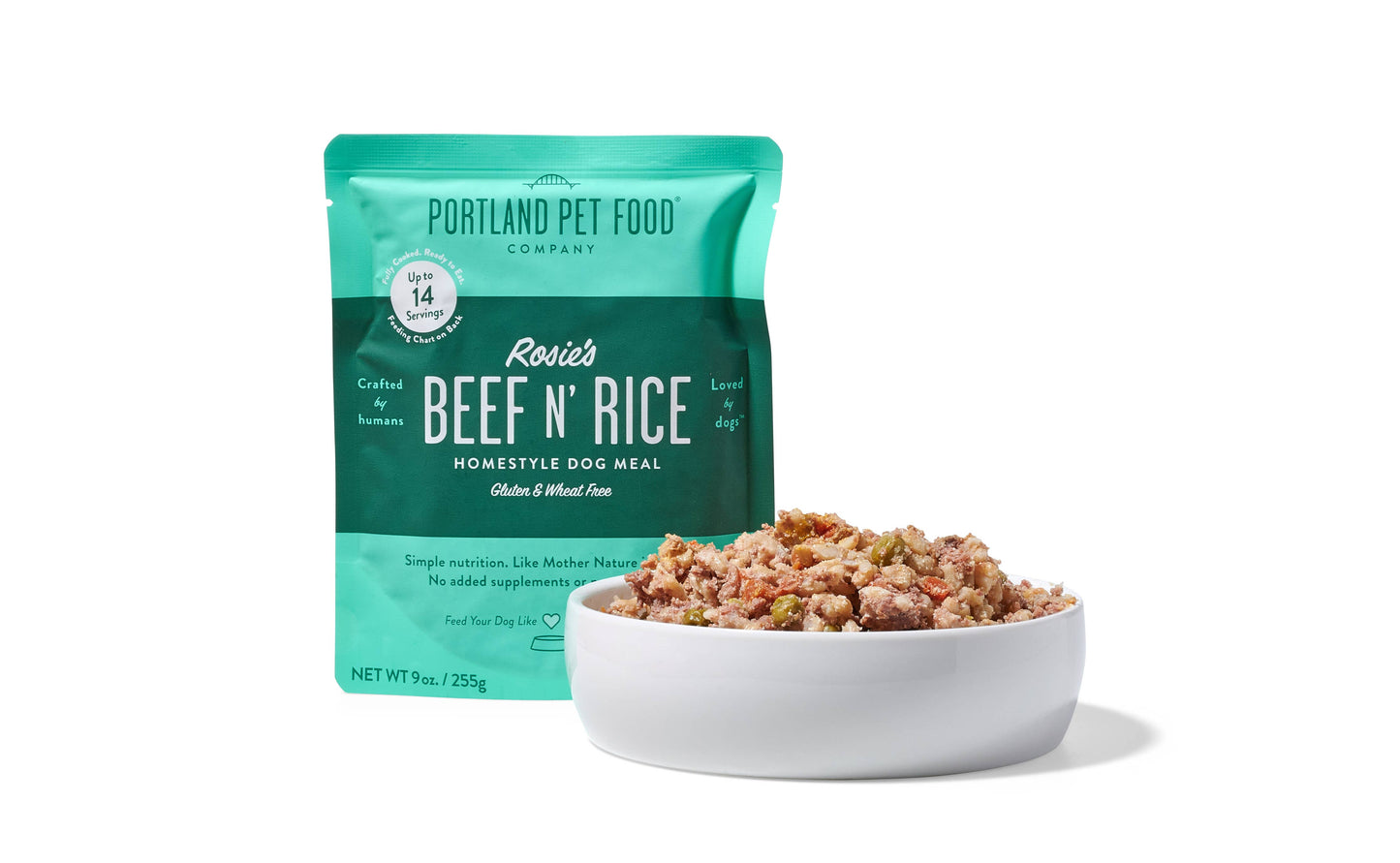 Portland Pet Food Company Rosie's Beef N Rice Homestyle Dog Meal