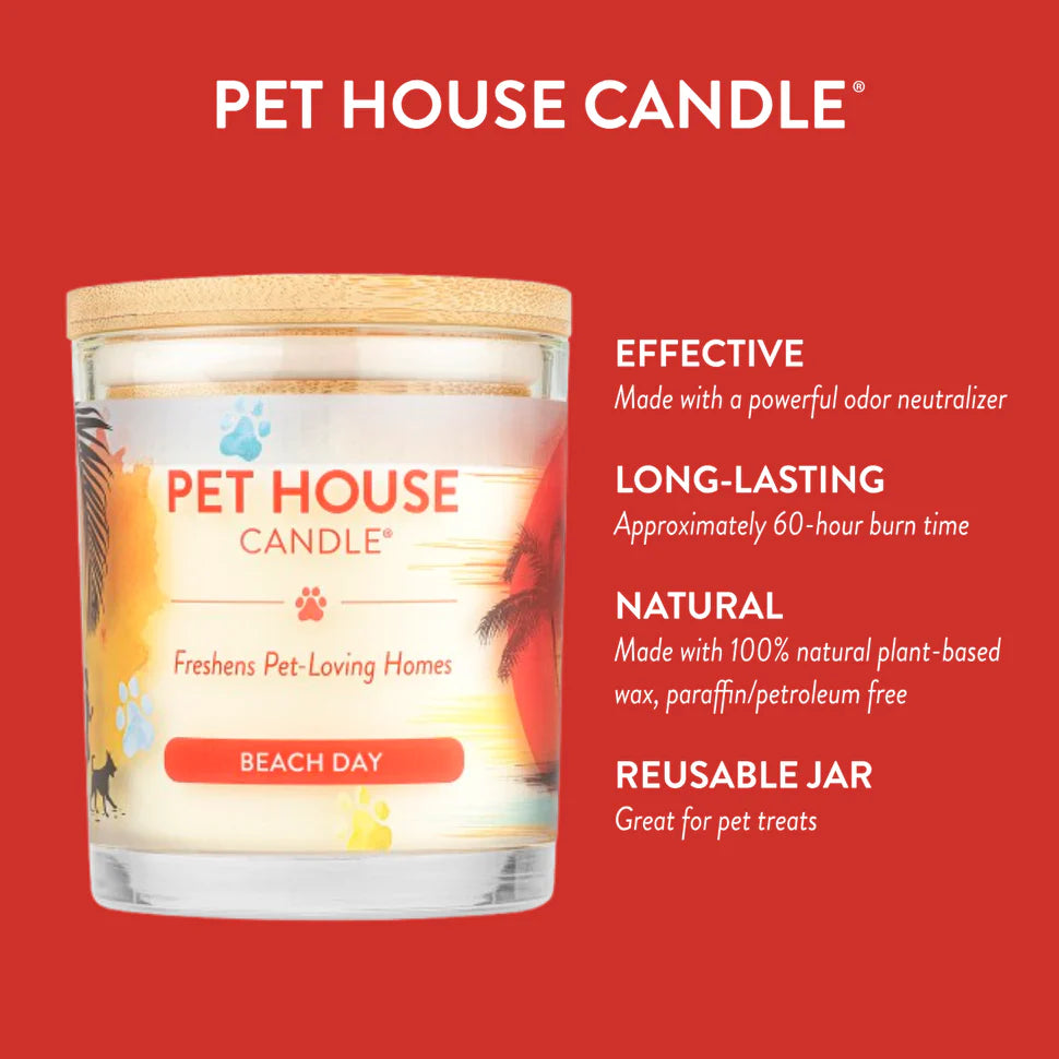 Pet House Beach Day Candle 9oz