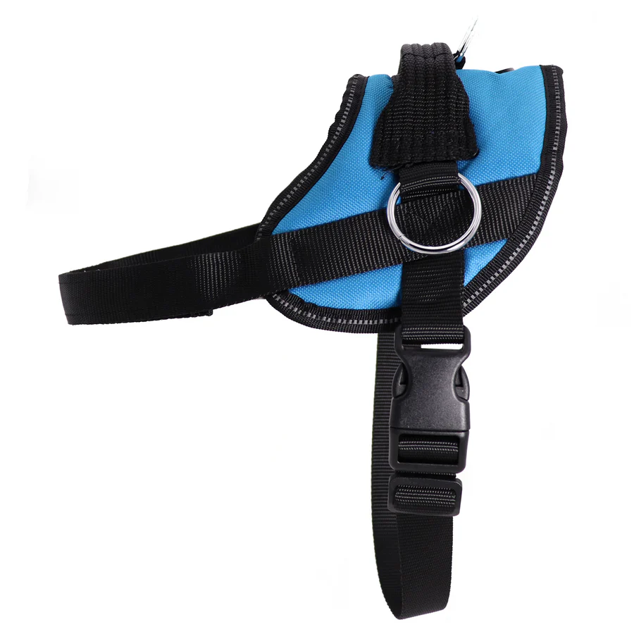 Bark Appeal Aqua Blue Reflective No Pull Harness
