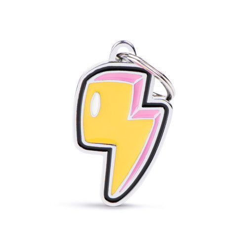 MyFamily Charms 80's Lightning Dog Tag