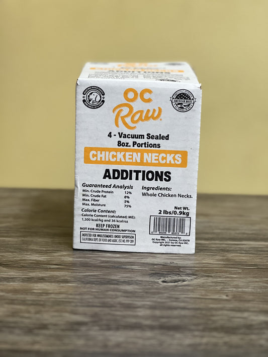 OC Raw Additions Frozen Raw Whole Chicken Necks 2lb