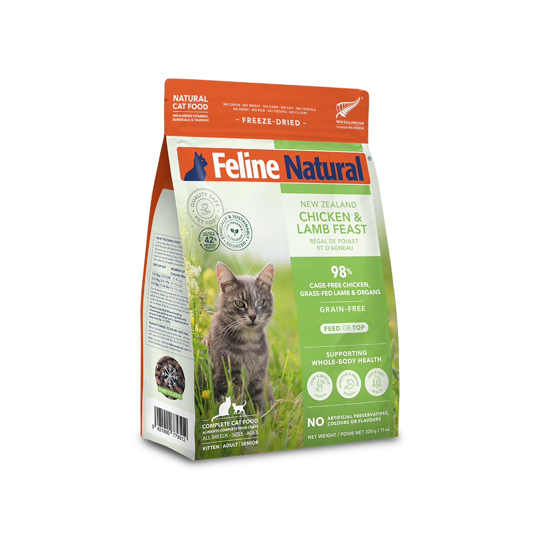 Feline Natural Freeze Dried Chicken & Lamb Feast