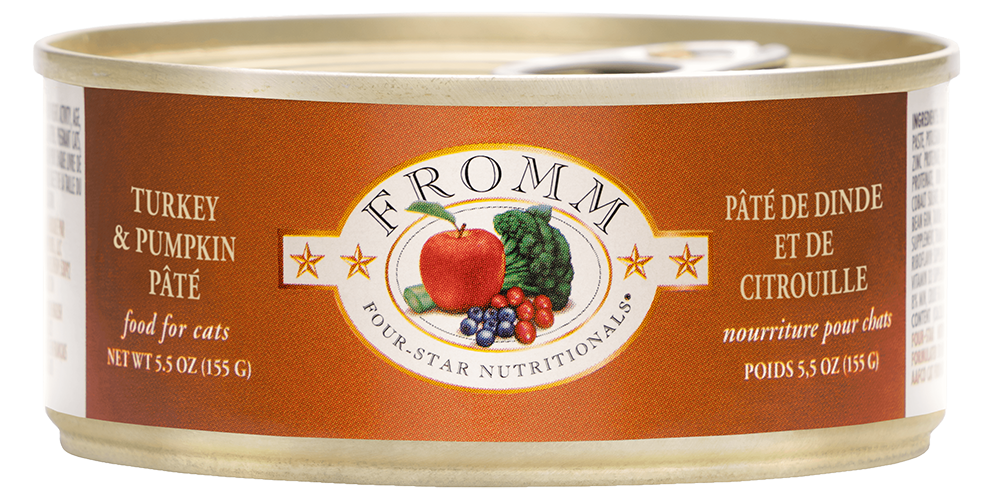Fromm Four Star Turkey & Pumpkin Pate Canned Cat Food 5.5 oz