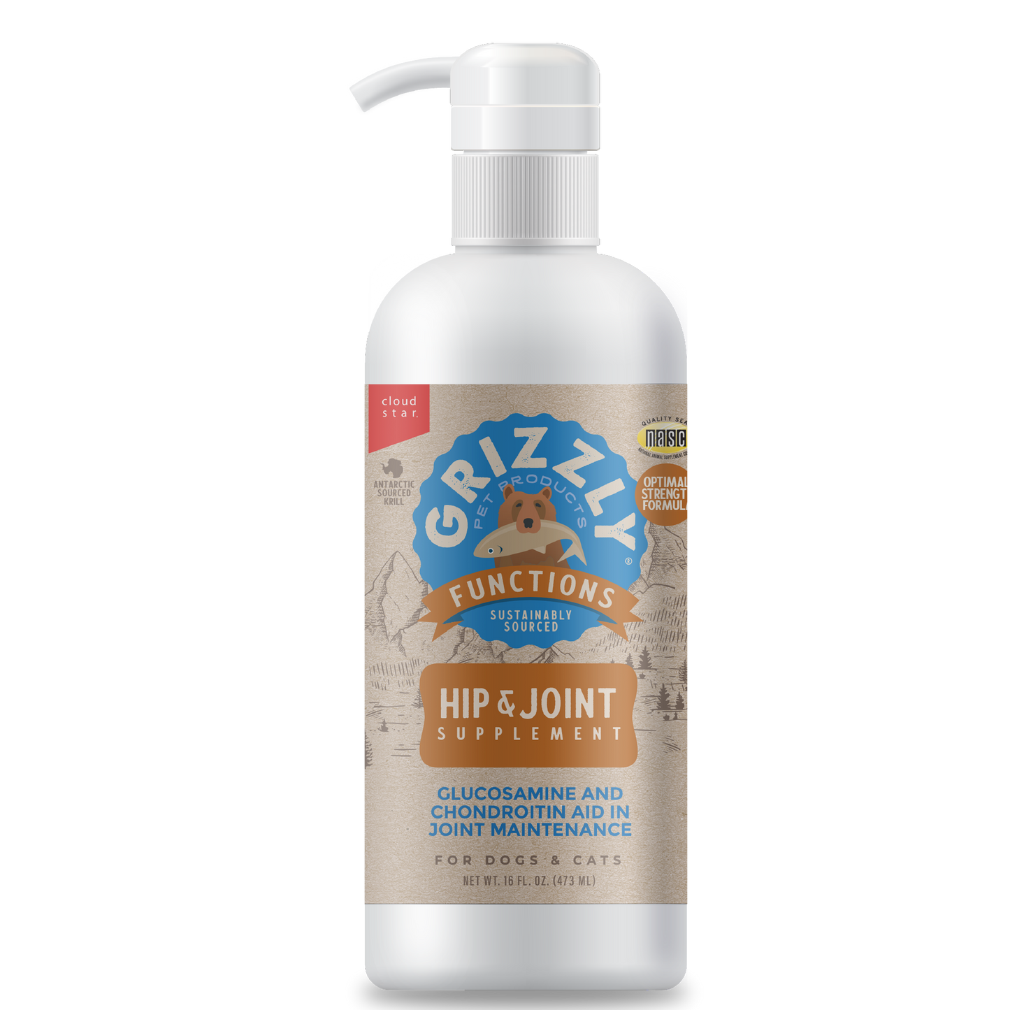 Grizzly Dog Joint Aid Krill Oil 16oz